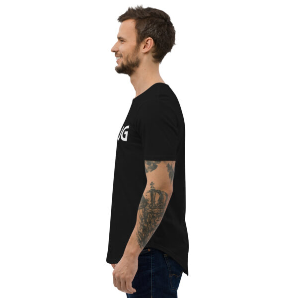 Unplug Men's Curved Hem Black T-Shirt - Image 3