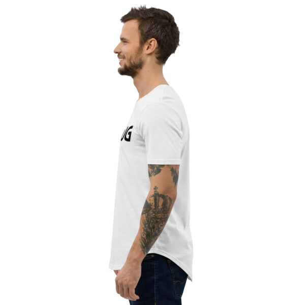 Unplug Men's Curved Hem White T-Shirt - Image 4