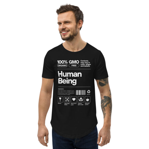 100% Human Men's Curved Hem T-Shirt - Image 3